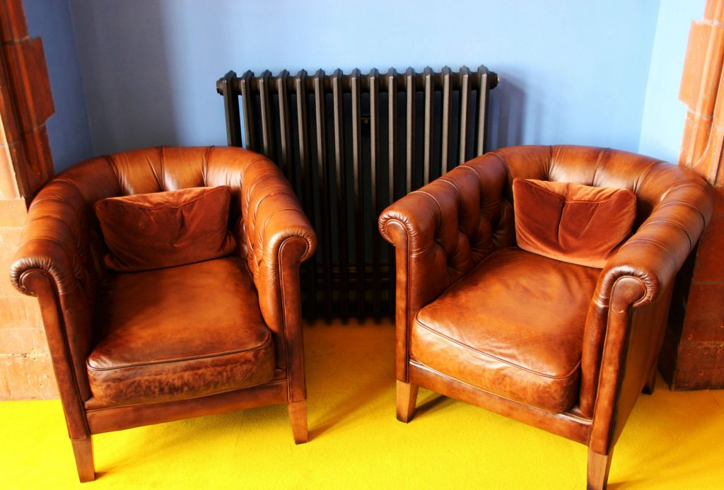 Two Leather Chairs that Could have Bed Bugs in them