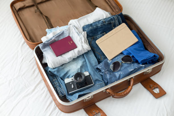 Luggage with clothes, other items